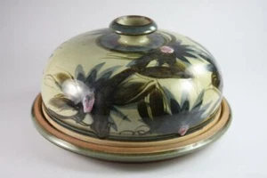 VINTAGE AUSTRALIAN MALDON WARE POTTERY LIDDED LARGE CHEESE / CAKE DOME MARKED - Picture 1 of 11
