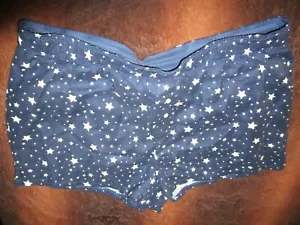 Women's Fold-Over Waistband Boxer Pajama Shorts - Colsie Navy XL - Picture 1 of 4