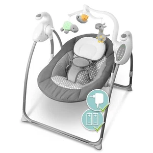 Babywippe Babyschaukel Baby elektrisch mit Fernbedienung Musik Spielbogen B-Ware - Bild 1 von 7