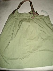 Top sin mangas Girla verde talla XL (14) azul marino antiguo algodón nuevo con etiquetas - Imagen 1 de 2