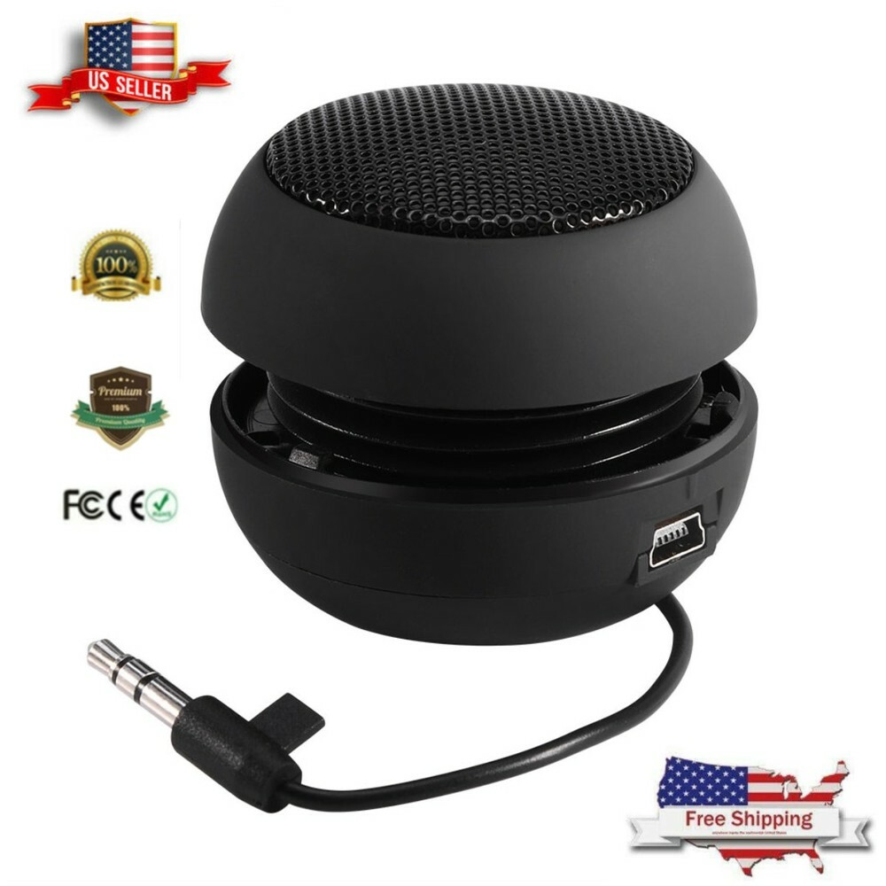 Mini Speaker Portable Travel 3.5mm Loud 