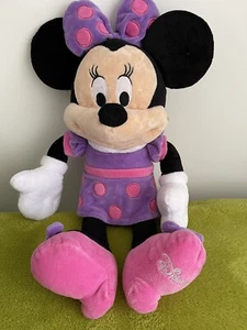 Purple Disney 48cm Minnie Mouse plush Doll/Toy, Purple & Pink dress - Picture 1 of 10