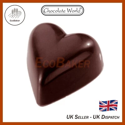 CW1417  Chocolate World Professional Polycarbonate Heart Mould Chocolatier  - Image 1 of 4
