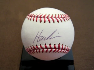 HIDEKI MATSUI 2009 WSC MVP NEW YORK YANKEES OF'ER SIGNED AUTO OML BASEBALL - Picture 1 of 3