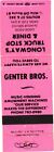 Genter Bros, Music-Vending, Longway's Truck Stop & Diner Vintage Matchbook Cover