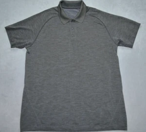 Lululemon Gray Metal Vent Tech Polo Performance Short Sleeve Shirt Mens Size XL - Picture 1 of 8