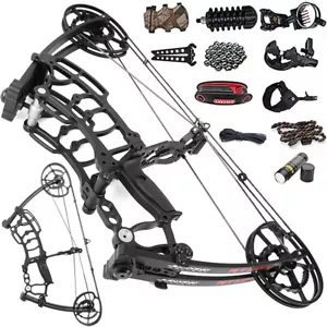 Compound Bow Short Axis Dual-use 40-65lbs Steel Ball Arrow Hunting Fishing RH LH - Picture 1 of 14