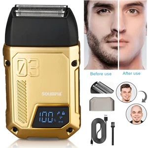 Maquina De Afeitar Eléctrica Para Hombre Afeitadora Rasuradora Barba Trimmer EE. UU. - Imagen 1 de 15