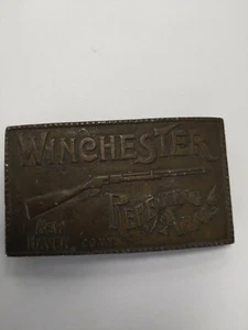 Vintage Winchester Repeating Arms Brass Belt Buckle  Free Shipping 4in x2 1/4in! - Picture 1 of 2