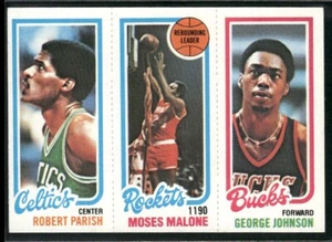 1980-81 TOPPS BASKETBALL ROBERT PARISH/MOSES MALONE/JOHNSON 97 103 148 EX-MT - Picture 1 of 2