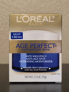 Loreal Age Perfect Nachtcreme für reife Haut Anti Schlaff gleichmäßiger Hautton 2,5oz - Bild 1 von 4