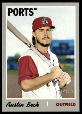 2019 Topps Heritage Minor League Austin Beck Stockton Ports #136 - Image 1 of 2