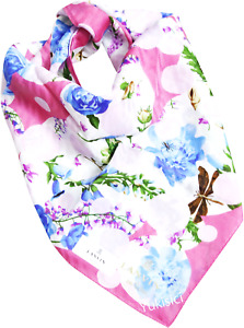 Lanvin en Bleu Japan Cotton Handkerchief Floral Stripes Polka Dots Pattern-50cm