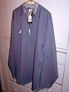 Adidas Herren Leichter Viertelreißverschluss Langarm Pullover Baseball Jacke XL Neu mit Etikett - Bild 1 von 5