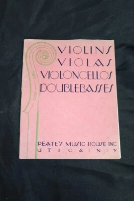 Rare Original Vintage Violin Viola Catalog 1930-31 Peate's Music House Utica NY - Image 1 of 4