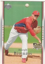 2007 Upper Deck Series 2 Rookie Joseph Bisenius RC 879 Philadelphia Phillies