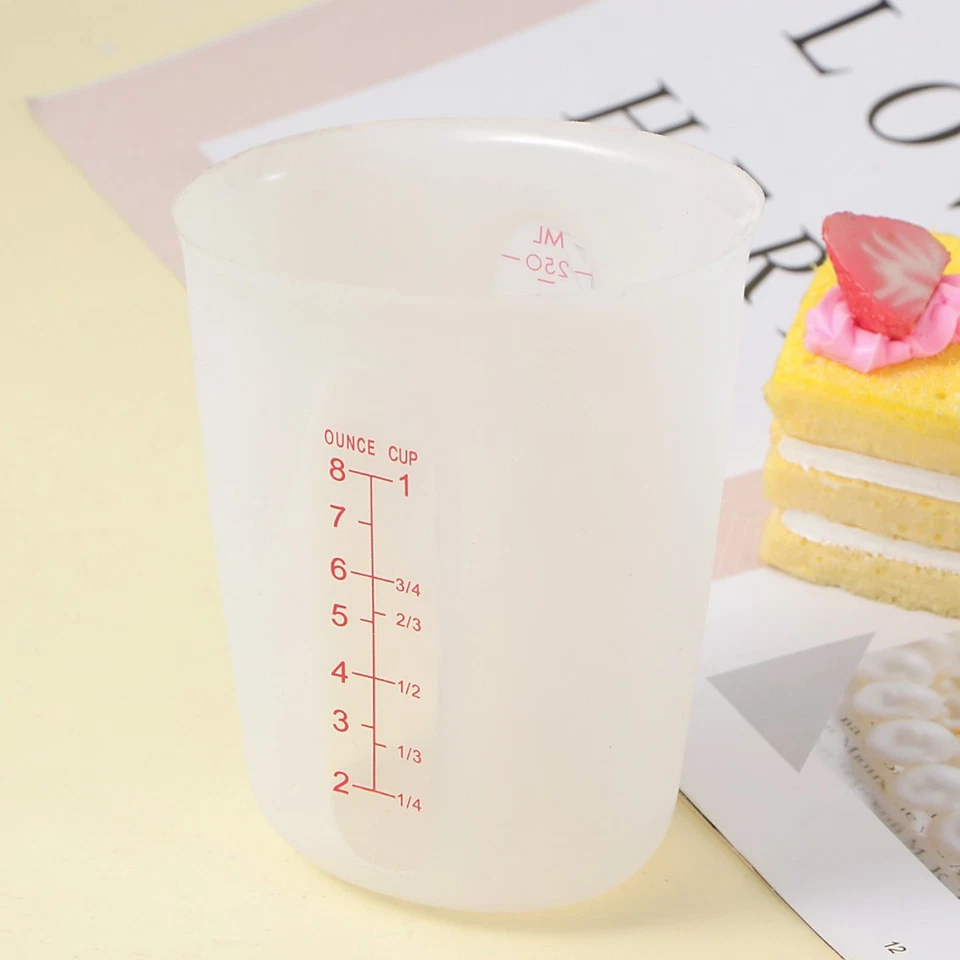 Coppa di misurazione del silicone Visibile Misurazione semitrasparente (250 ml) - Immagine 1 di 4