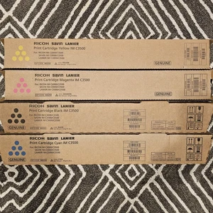 Ricoh Savin Lanier IM C3500 Toner Cartridge CMYK Set of 4 OEM NEW Sealed - Picture 1 of 1