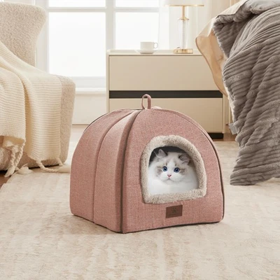 Cama para gatos de interior - Cueva para gatos Casa para gatos Tienda para gatos con lavable extraíble... Foto 1 de 4