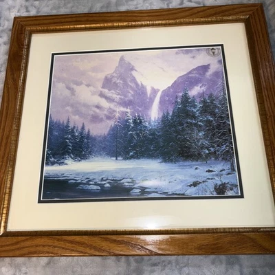 Thomas Kincaid Glory Of Winter 双垫定制框架纯色 18x20 英寸 — 第 1/4 张图片