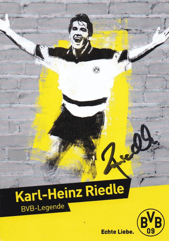 Autogrammkarte Karl-Heinz Riedle - BVB Borussia Dortmund  / DFB  - Fußball - Bild 1 von 1