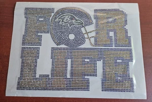 Baltimore Ravens Bling Crystal Rhinestone Iron on Transfer Free Shipping (1) - Picture 1 of 1
