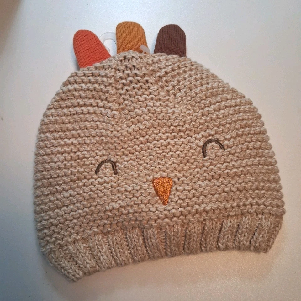 Pavo Acción de Gracias Otoño Otoño Marca Carters Gorro Lanzador Sombrero Infantes 0-3 Mo Foto 1 de 4