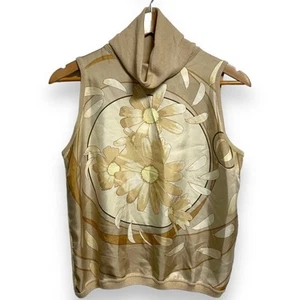 HERMES Margiela Period Twill Laine Scarf Silk Cashmere Turtleneck Sleeveless - Picture 1 of 10