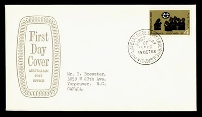 DR WHO 1966 AUSTRALIA FDC CHRISTMAS NATIVITY M38140 - Image 1 of 2