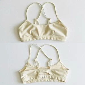Alo yoga XS Airlift Intrigue low impact sports bra in Macadamia yellow - Picture 1 of 6