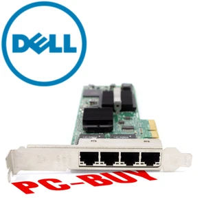 Dell Quad Port NIC 1000Base-T Gigabit RJ-45 Ethernet Network Adapter Card - Picture 1 of 6