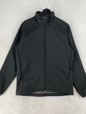 Chaqueta Salomon Para Hombre Mediana Negra Suave Shel Cremallera Completa Negra Forrada de Vellón EXCELENTE Foto 1 de 4