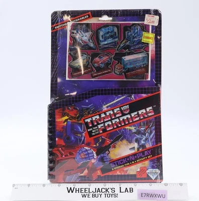 STICK-N-PLAY Sticker Activity Set Transformers 1983 Hasbro Vintage NEW SEALED - Image 1 of 3