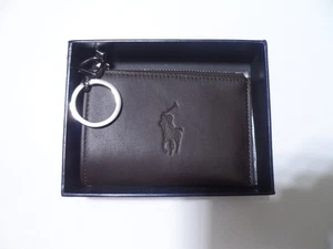 Ralph Lauren Polo Vintage Brown Leather Big Pony Key Chain Coin Wallet - Picture 1 of 10
