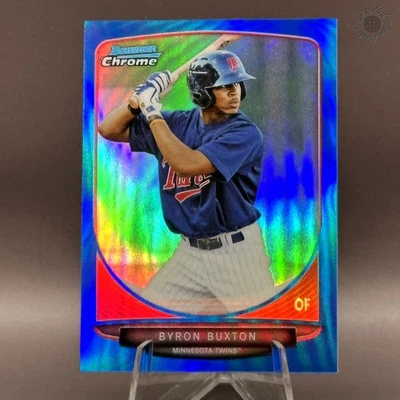 2013 Bowman Chrome Byron Buxton Blue Mini Refractor /99 1st Card #1 - Image 1 of 2