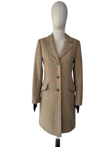 BARBOUR Burleigh Covert Tweed Coat Check Jacket Women's - Picture 1 of 20