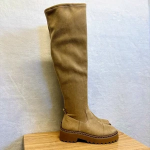 Botas Vince Camuto Melleya Sobre la Rodilla Gruesas Suela Imitación Gamuza Tostadas Talla 6.5 - Imagen 1 de 11