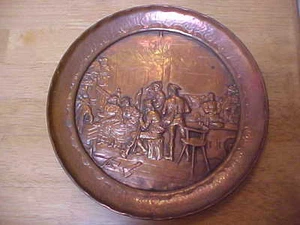 RARE J Heichlinger Salbeist 11 Copper Art Collectors Plate Germany Early 1900s - Picture 1 of 5
