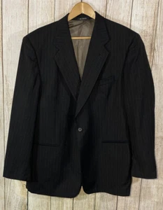 Givenchy Monsieur Gray Pinstripe Wool Suit Jacket 44 Regular One Button - Picture 1 of 4