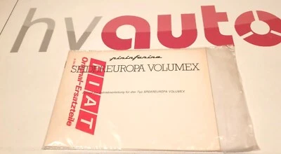 Manual Original Fiat Pininfarina Spidereuropa Volumex Primera Edición NOS - Imagen 1 de 4