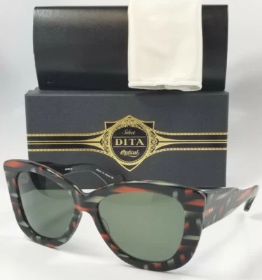 NUEVO DITA VESOUL 22006 NEGRO MULTI GEO BLOCK Rx LISTO GRANDES GAFAS DE SOL OJO DE GATO Foto 1 de 4