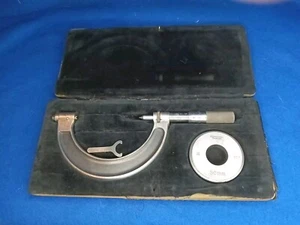 Vintage J.E. Reinecker Chemnitz Metric Mircometer 50-75 mm W/ 50mm Ring Gauge - Picture 1 of 12