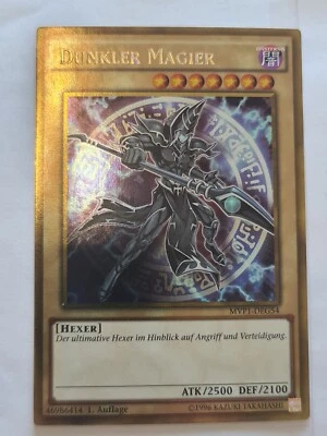 Dark Magician (V.2 - Gold Rare)●YUGIOH●MVP1●GERMAN●1st EDITION●NM●10515 - Image 1 of 2