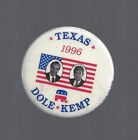 1996 Dole & Kemp Small 1 1/2" Texas Jugate Picture Campaign Button
