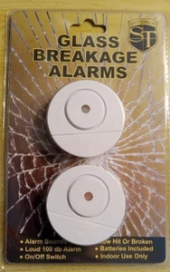 Glass Window Breakage Burglar Sensor Detector Alarm Loud 100db Indoors Only - Picture 1 of 2