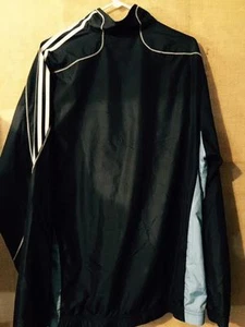 Adidas men’s XL front zipper high collar windbreaker multi-color 100% polyester - Picture 1 of 4