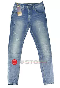 Jeans uomo simile = DSQUARED 2 cotone denim STRETCH strappato consumato slavato - Foto 1 di 29