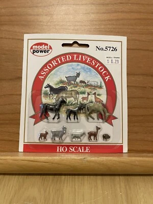 NEW HO Scale Model Power Figures Assorted Livestock (No. 5726) Factory Sealed - Image 1 of 2