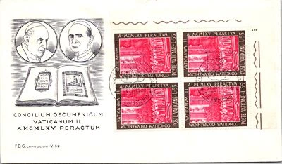 Vatican FDC 1965 - 2nd Vatican Council Passed - Capitolium Cachet - F30790 - Image 1 of 2