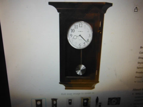 Howard Miller  Gerrit  Wall Clock 625-379 Black Coffee Gerrit  New! Chime! Cover